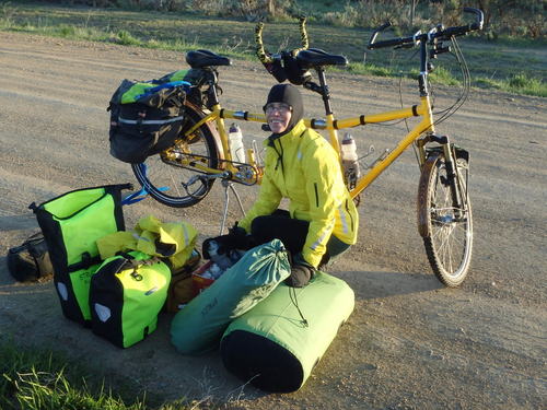 GDMBR: Bicycle Tour Camp Gear Loading.